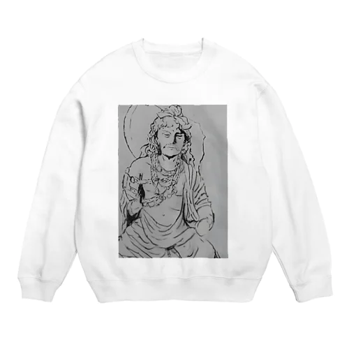 弥勒菩薩交脚坐像 Crew Neck Sweatshirt