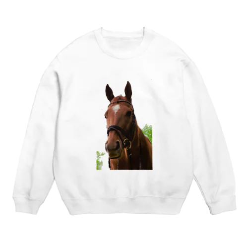 牧場 乗馬 馬術の馬 Crew Neck Sweatshirt