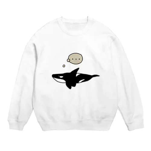 特に何も考えていないシャチ Crew Neck Sweatshirt