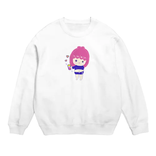 プロテイン女子（ロゴなし） Crew Neck Sweatshirt