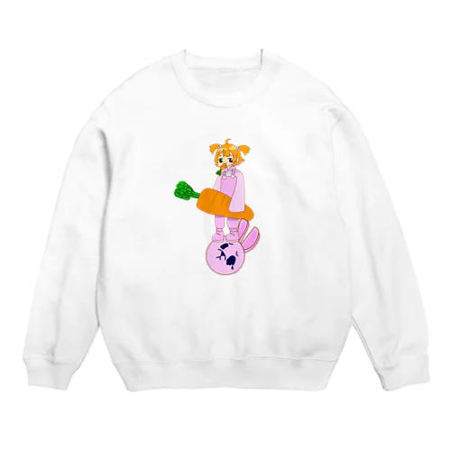 ウサギのなかの子 Crew Neck Sweatshirt