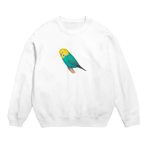 [森図鑑]セキセイインコレインボー Crew Neck Sweatshirt