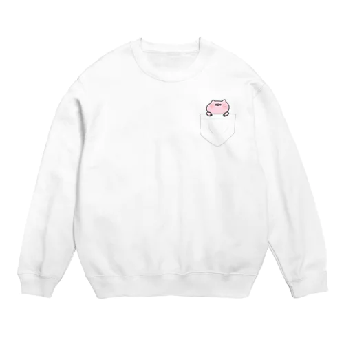 ポッケに忍ばせブー Crew Neck Sweatshirt