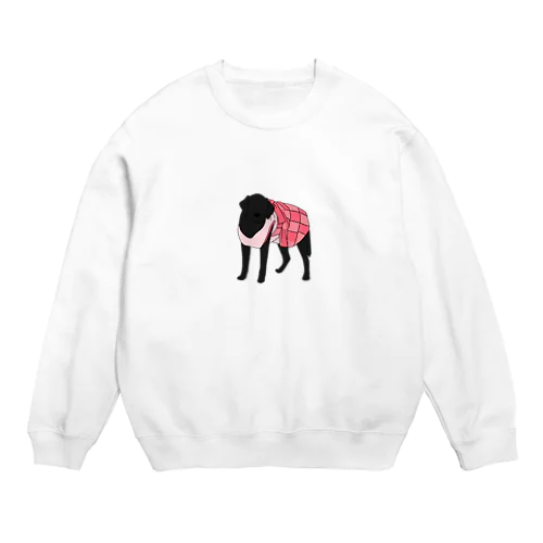 黒のラブラドール　おめかし Crew Neck Sweatshirt