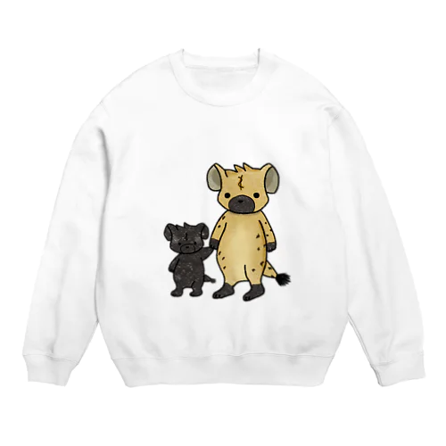 ブチハイエナの親子 Crew Neck Sweatshirt