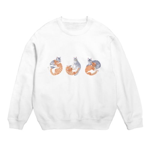ぽんちゃんむーちゃん柄 Crew Neck Sweatshirt
