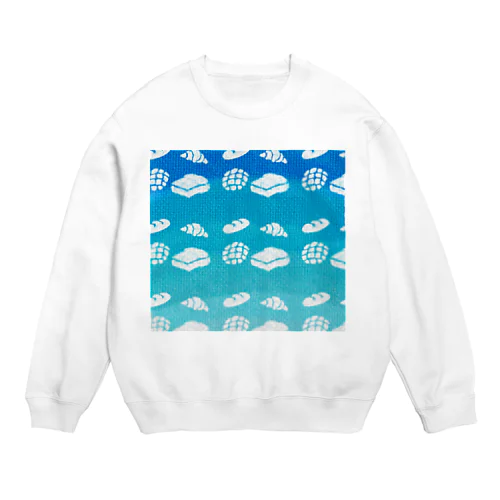 青空とパンの雲　キャンバスver. Crew Neck Sweatshirt