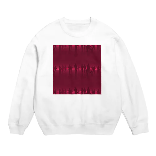 赤く染まった人々 Crew Neck Sweatshirt