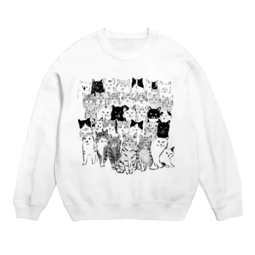 野良猫軍団　猫【せいこせんせい】 Crew Neck Sweatshirt