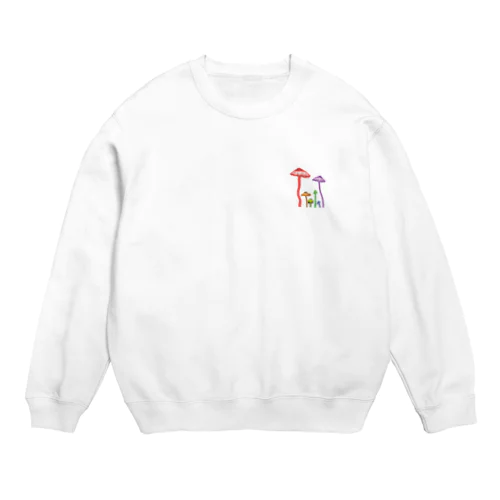 ネオンきのこ Crew Neck Sweatshirt