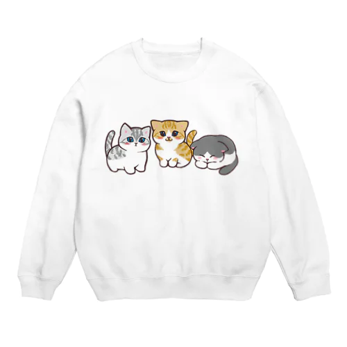 のんびりにゃんず Crew Neck Sweatshirt