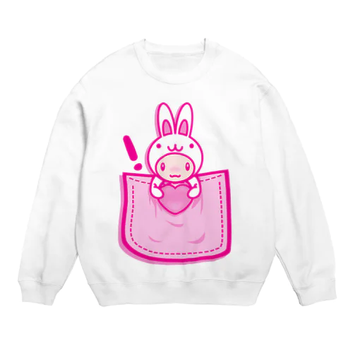 Rabbit_in_the_Pocket Crew Neck Sweatshirt