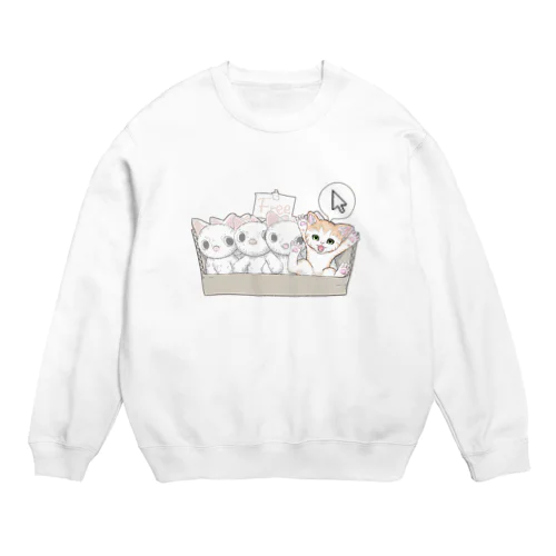 もってけ！ポチッとな Crew Neck Sweatshirt