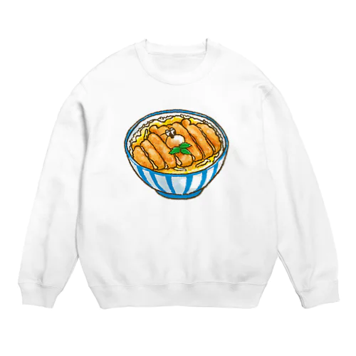 ぶちゃくま。カツ丼 Crew Neck Sweatshirt