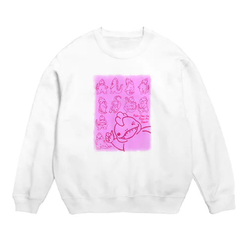 元気なぴんくちゃん Crew Neck Sweatshirt