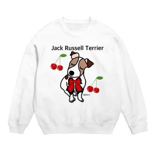 可愛いジャックラッセルテリア犬 Crew Neck Sweatshirt