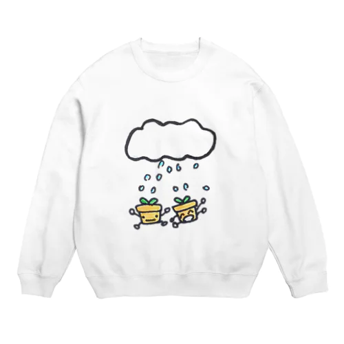 植木に雨を Crew Neck Sweatshirt