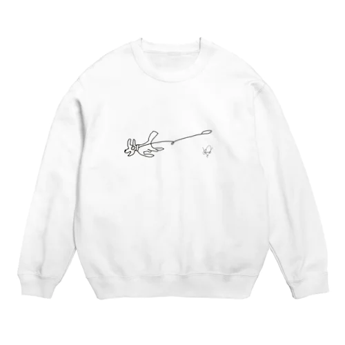 逃げた犬スウェット（サイン有り） Crew Neck Sweatshirt