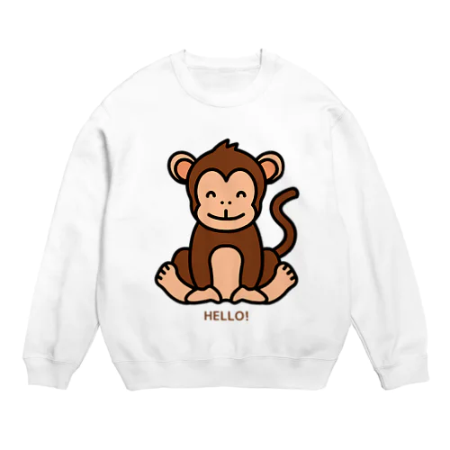 HELLO MONKEY Crew Neck Sweatshirt