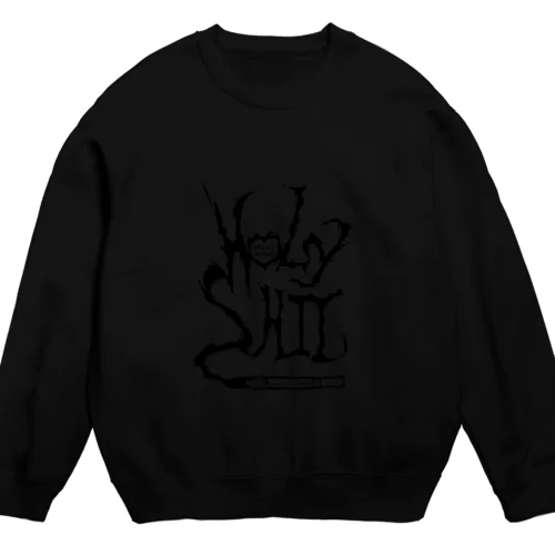 HOLYSHIT BLACK LOGO Crew Neck Sweatshirt