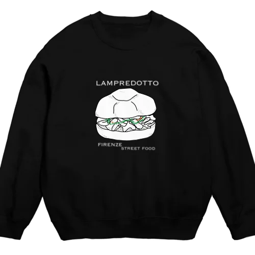 ランプレドットのイラスト　白文字 Crew Neck Sweatshirt