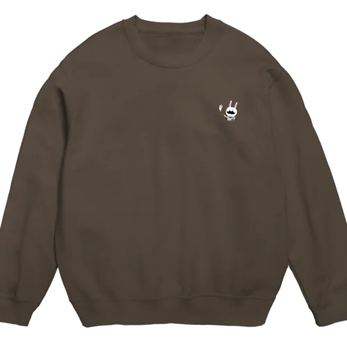 うさぎ係長（タバコでいっぷく） Crew Neck Sweatshirt