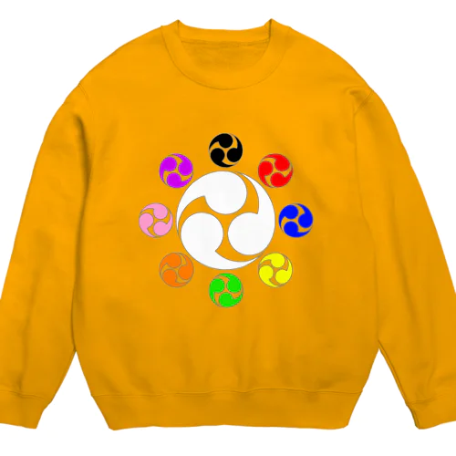 九色九陽巴紋 （オリジナル家紋シリーズ） Crew Neck Sweatshirt