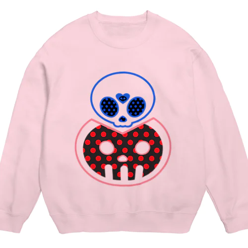 どくろくんとどくろちゃん Crew Neck Sweatshirt