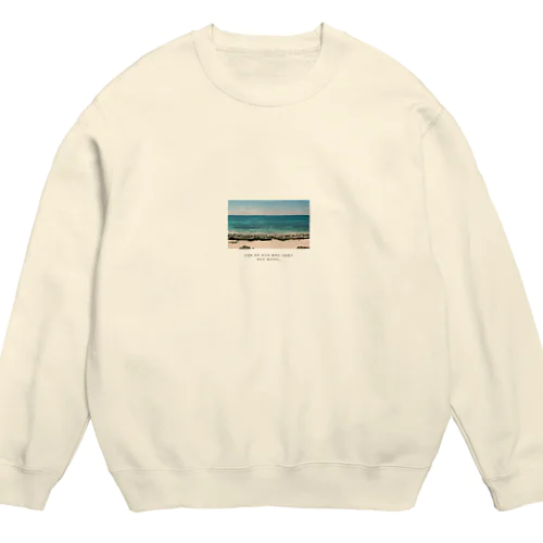 フォトプリントスウェット “beach” Crew Neck Sweatshirt