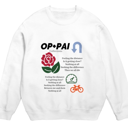 OPPAI FREE LOGO Rose Crew Neck Sweatshirt