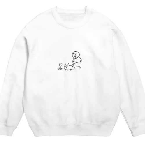 お花を見つけたよ。 Crew Neck Sweatshirt