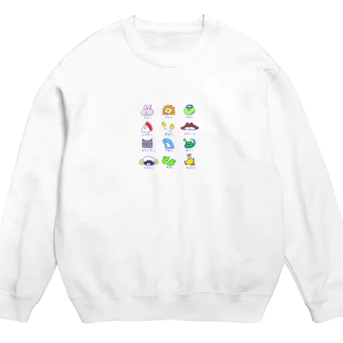 擬音アニマル Crew Neck Sweatshirt