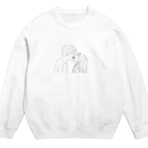 韓国風デザイン(カップルver.) Crew Neck Sweatshirt