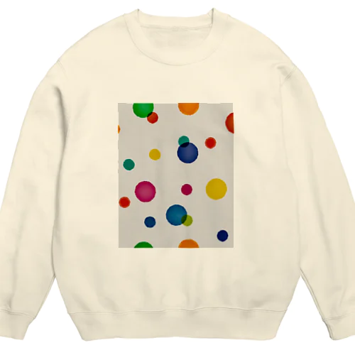 カラフルポップ水玉 Crew Neck Sweatshirt