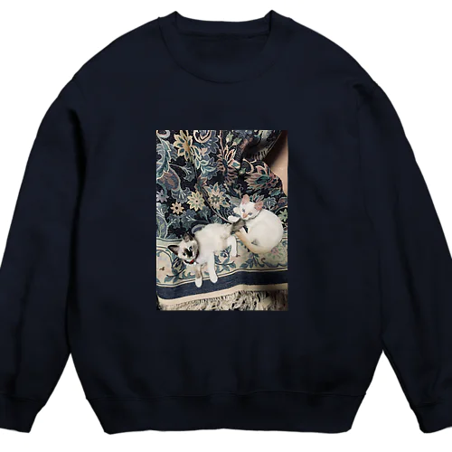 いたずら子猫ピ スウェット Crew Neck Sweatshirt