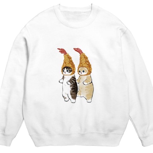 ダブルえび天にゃん Crew Neck Sweatshirt