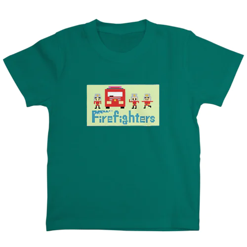 Firefighters 薄みどり スタンダードTシャツ