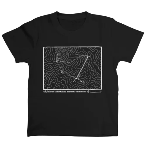 alpinism tanigawadake nishiguroone-tenjindaira root white color スタンダードTシャツ