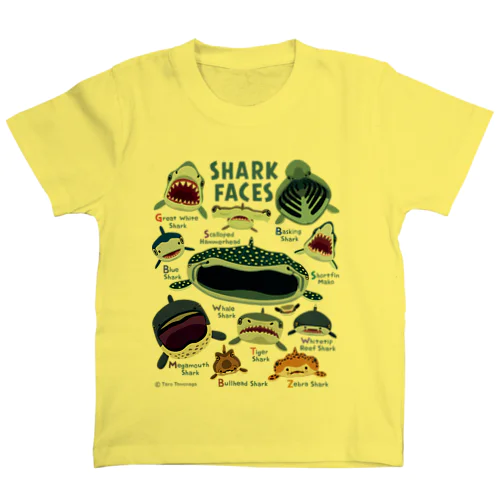 サメカオlightcolorキッズ 티셔츠