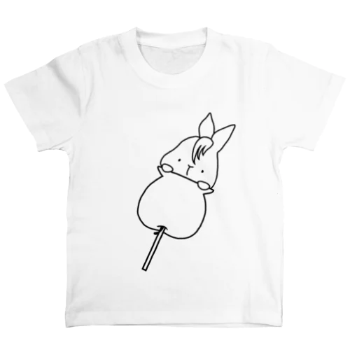 KIDS向け りんご飴ひとりじめ。黒線 スタンダードTシャツ