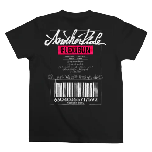 ﾊﾞｰｺｰﾄﾞﾌﾚｷｼﾌﾞﾝ黒　-背面ﾌﾞﾝﾉﾏﾓﾘ- Regular Fit T-Shirt