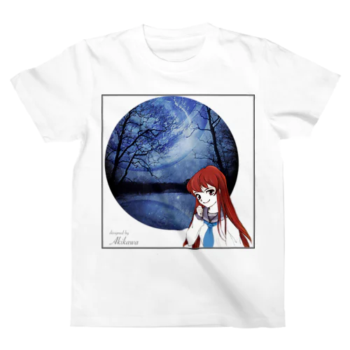 宇宙　少女と夜空　B スタンダードTシャツ