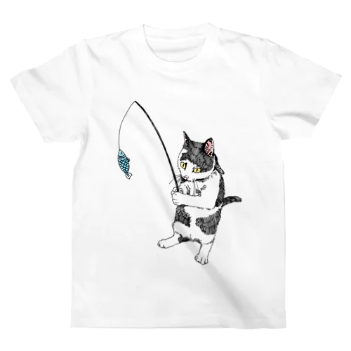 釣りを楽しむねこ Regular Fit T-Shirt