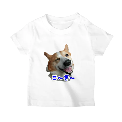 【Kids】ウィンク こーぎーキッズTシャツ青 Regular Fit T-Shirt