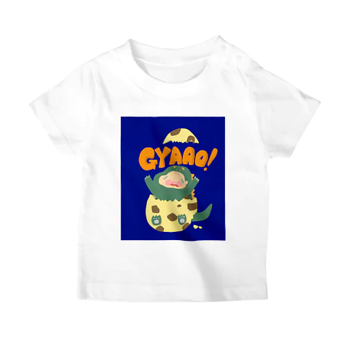 ベビーサウルス(青背景) Regular Fit T-Shirt