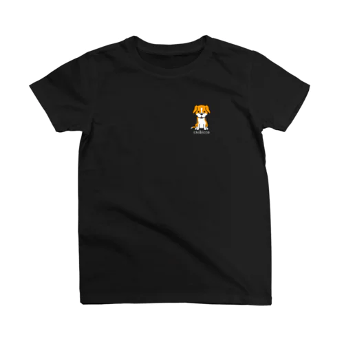 ぽっつんビーグル chibicco (白文字) スタンダードTシャツ