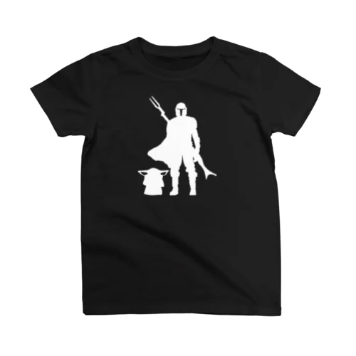 Mando and Baby Y-White Regular Fit T-Shirt