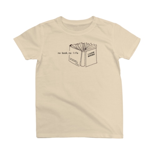 no book, no life 淡色 Regular Fit T-Shirt