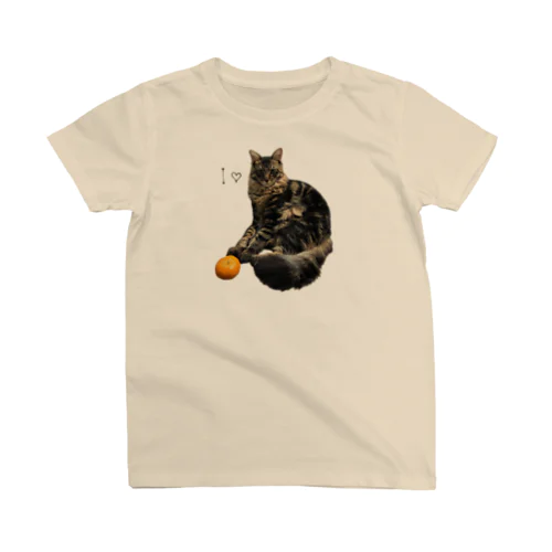 熊野家の猫 &みかん（I Love…） Regular Fit T-Shirt