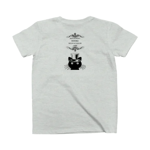 『注文の多い料理店』山猫軒 ① 黒猫 Tシャツ / 両面ジップパーカー Donation T-shirt Regular Fit T-Shirt